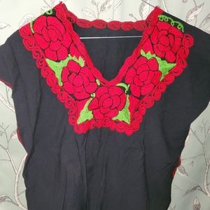 Authentic mexican embroidered top